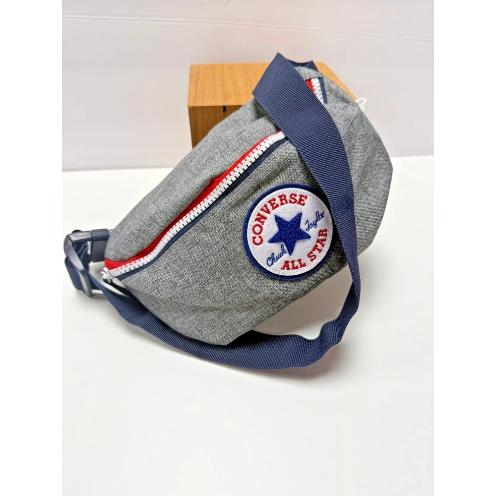 Converse All Star Gray Crossbody Fanny Pack Sling Bag Adjustable Strap Casual
